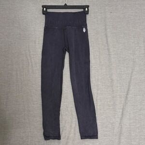 Free People Movement Ribbed High Waisted Leggings Washed Black XS
